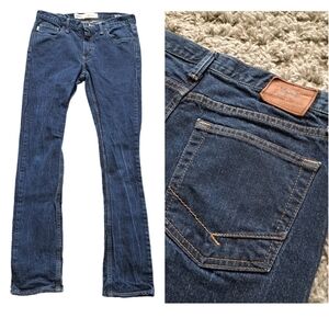 Vans | Blue V76 women's skinny Jean 32 x 32 with crinkled acid wash